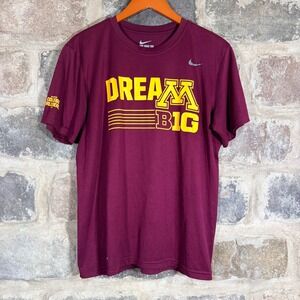 Nike‎ Dri-Fit Women's Burgundy "Dream Big" College World Series 2019 Tee Shirt L